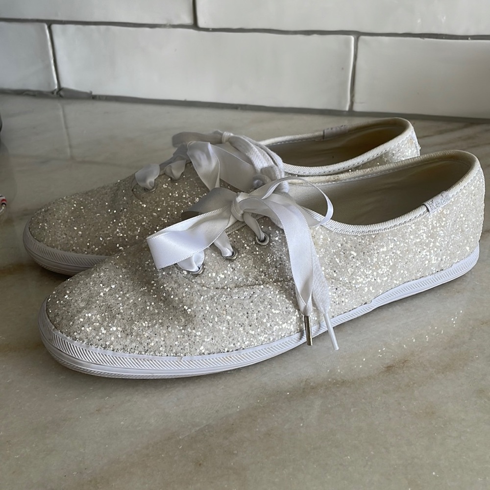 Keds Womens Champion Kate Spade Glitter Sneaker